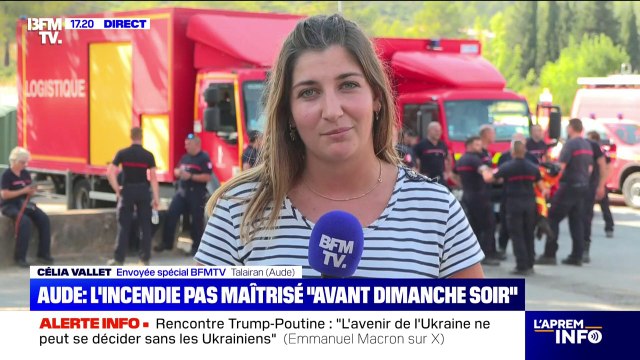 Incendie dans l'Aude: les pompiers redoutent le vent et les températures élevées