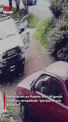 En Puebla, un policía se negó a ayudar a un hombre atrop3llado tras cometer un as@lto… porque “no era su turno”. La escena fue captada en video y generó indignación.