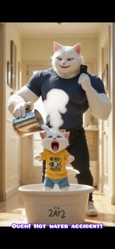 Ouch!🤕Hot Water Accident Shocks Cute Kitten🐾 | Funny Cat Dad Fails🤦