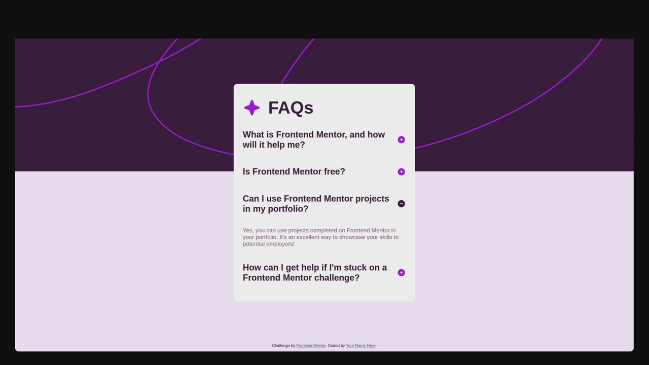 2025 Frontend mentor FAQ accordion solution using web components