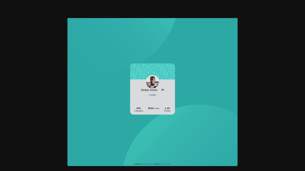 2025 Frontend mentor Profile card component solution using web components