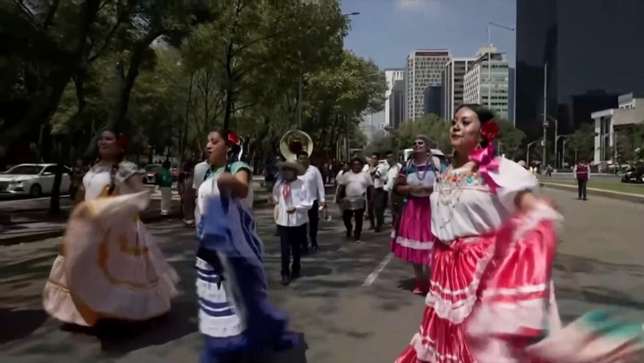 Watch: Mexico City celebrates International Day of Indigenous Peoples with vibrant street march