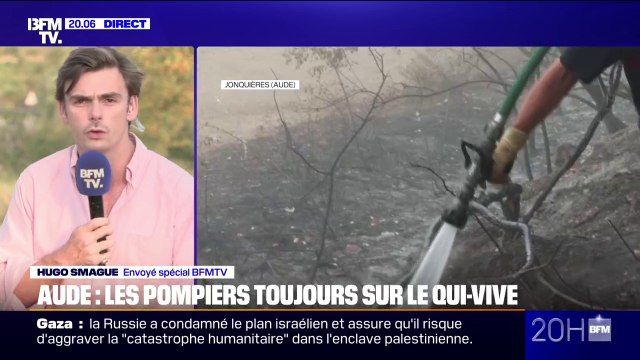 Feu fixé dans l'Aude: 1.400 pompiers restent mobilisés