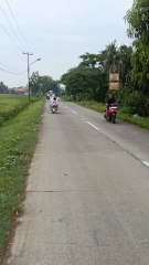 Suasana jalan di cilamaya wetan kabupaten karawang