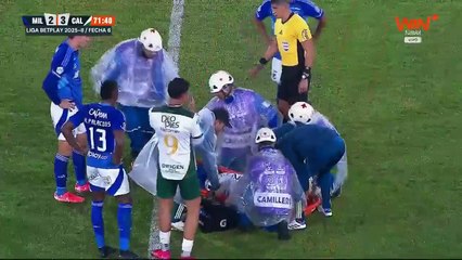 Imágenes sensibles: impresionante lesión de un jugador en el fútbol colombiano
