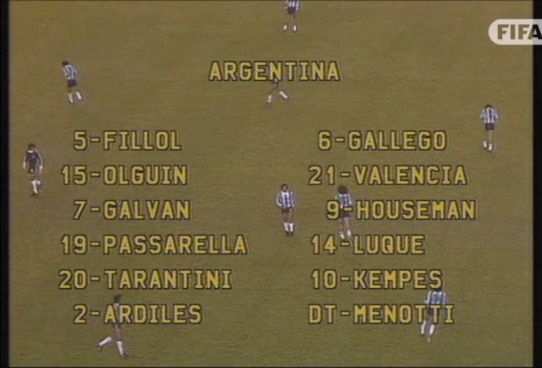Copa do Mundo 1978  Argentina x França (Grupo 1) com Fernando Vanucci (Globo)