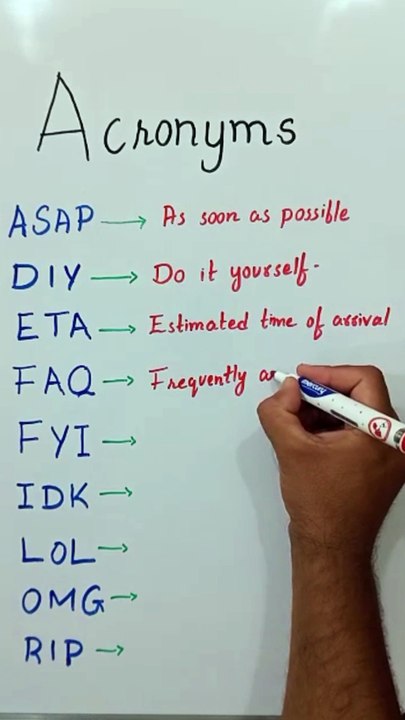 📚 Acronyms in English ✅