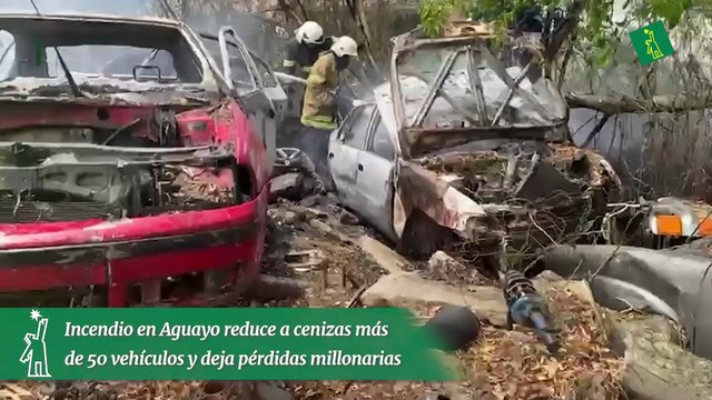 Incendio en Aguayo reduce a cenizas más de 50 vehículos y deja pérdidas millonarias