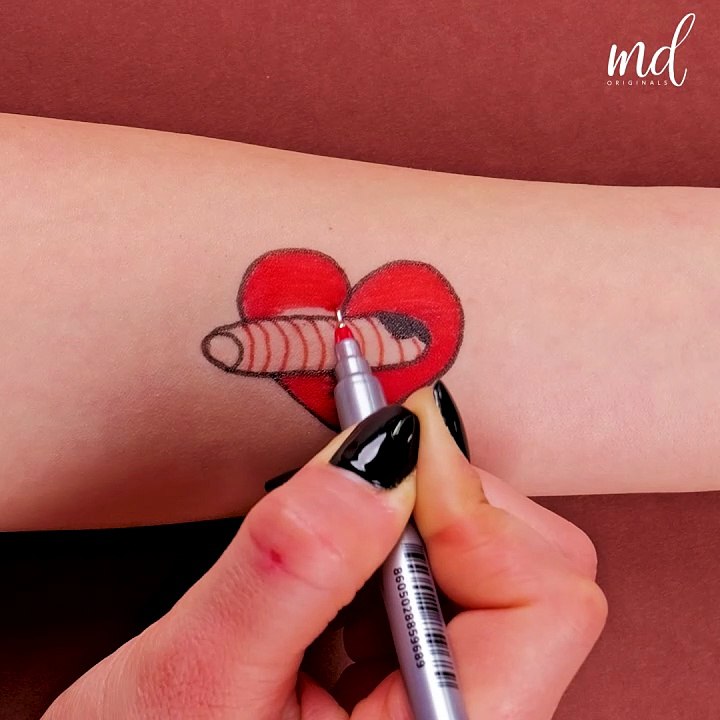 Easy fake tattoo ideas! 🖋️💡