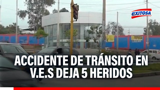 V.E.S: Choque entre miniván y mototaxi deja cinco heridos, entre ellos dos menores