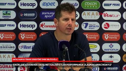 Emre Belözoğlu, Antalyaspor'un hedefini açıkladı
