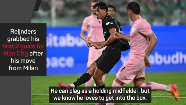 Guardiola 'really pleased' with goalscorer Reijnders after Man City win