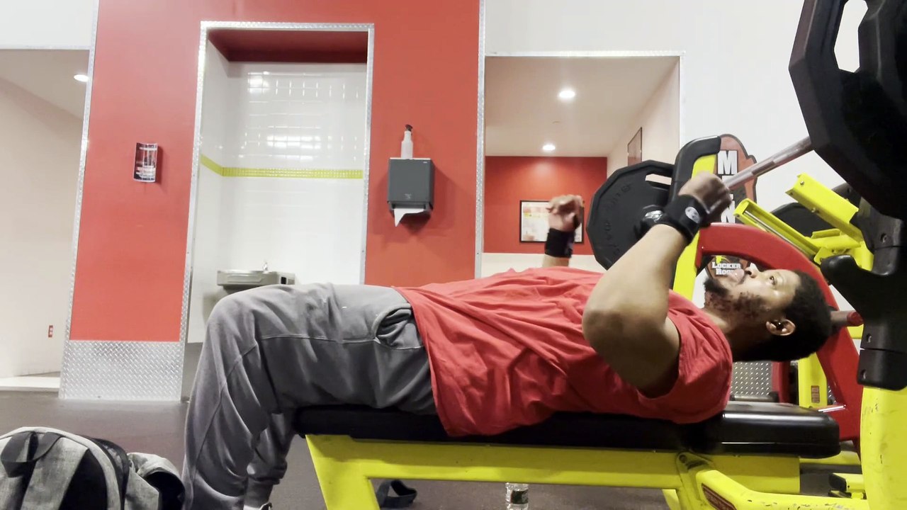 1 of 3 Flat Bench Press of 205lbs