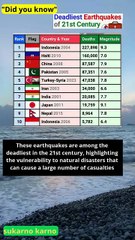 Deadliest earthquakes of 21st century #ranking