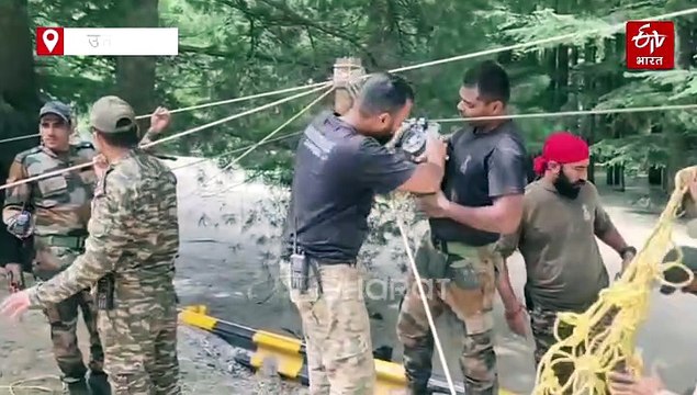 आपदा से हर्षिल आर्मी कैंप को पहुंचा खासा नुकसान, ग्राउंड जीरो पर पहुंची ईटीवी भारत की टीम