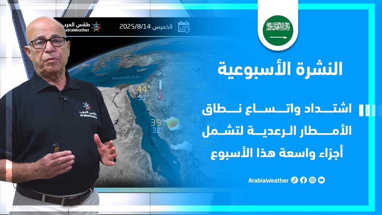 السعودية | اشتاد واتساع نطاق الأمطار الرعدية لشتمل أجزاء واسعة هذا الأسبوع