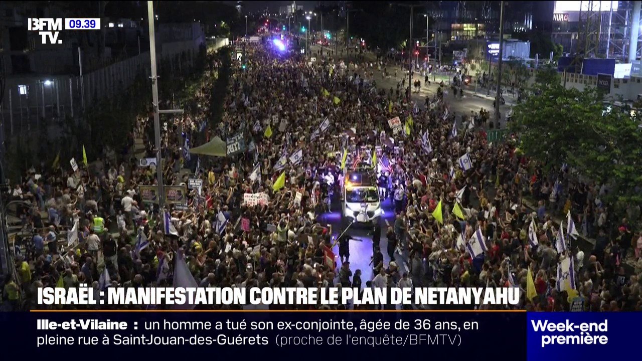 Des dizaines de milliers de manifestants à Tel-Aviv contre le plan israélien de conquérir Gaza