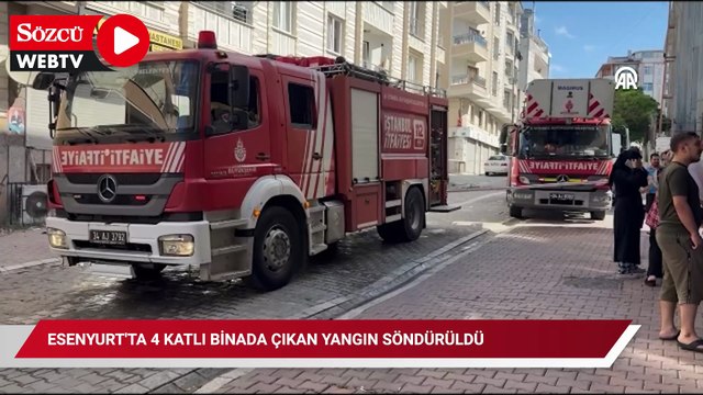 Esenyurt'ta 4 katlı binada çıkan yangın söndürüldü