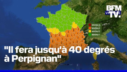 "Il fera 40 degrés à Perpignan": 42 départements placés en vigilance orange canicule ce dimanche