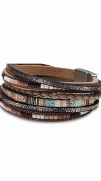 Boho Chic: Fesciory Leather Wrap Bracelet Review | Stylish Multi-Layer Cuff for Women