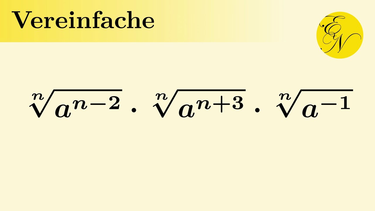 Wurzeln mit gleichen Wurzelexponenten multiplizieren