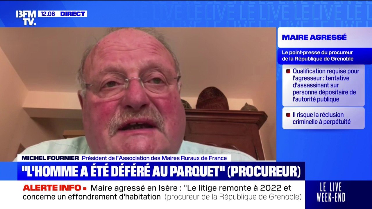 Maire agressé en Isère: "On est dans une situation où la violence est la seule réponse", alerte Michel Fournier, président de l'association des maires ruraux de France