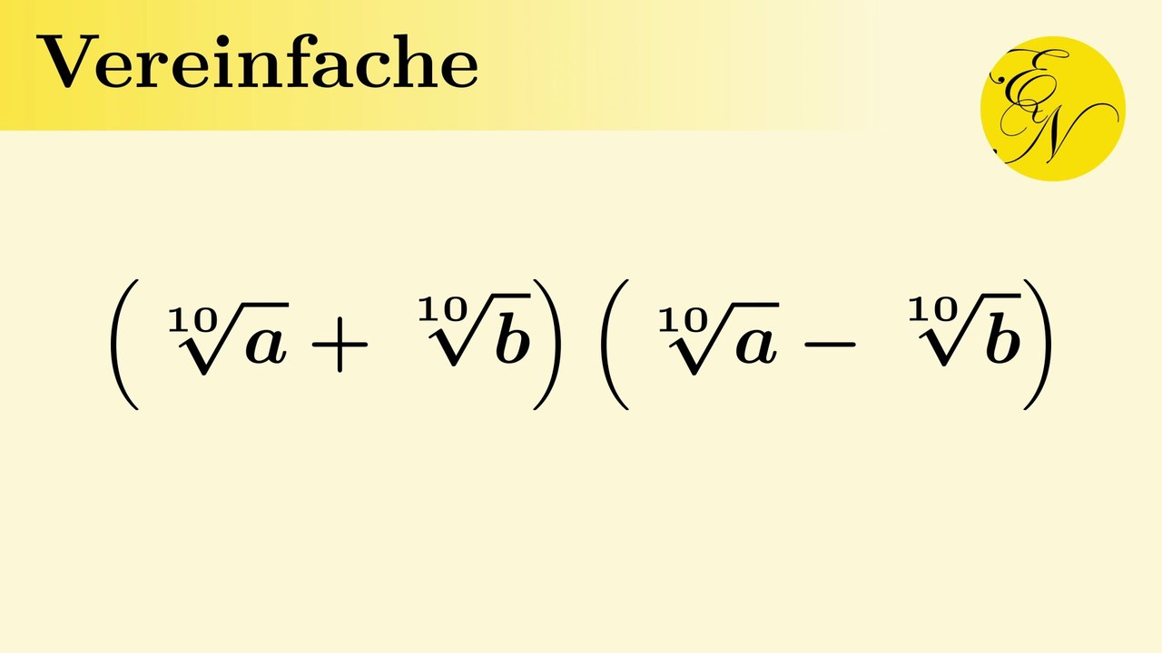 Wurzeln mit gleichen Wurzelexponenten multiplizieren