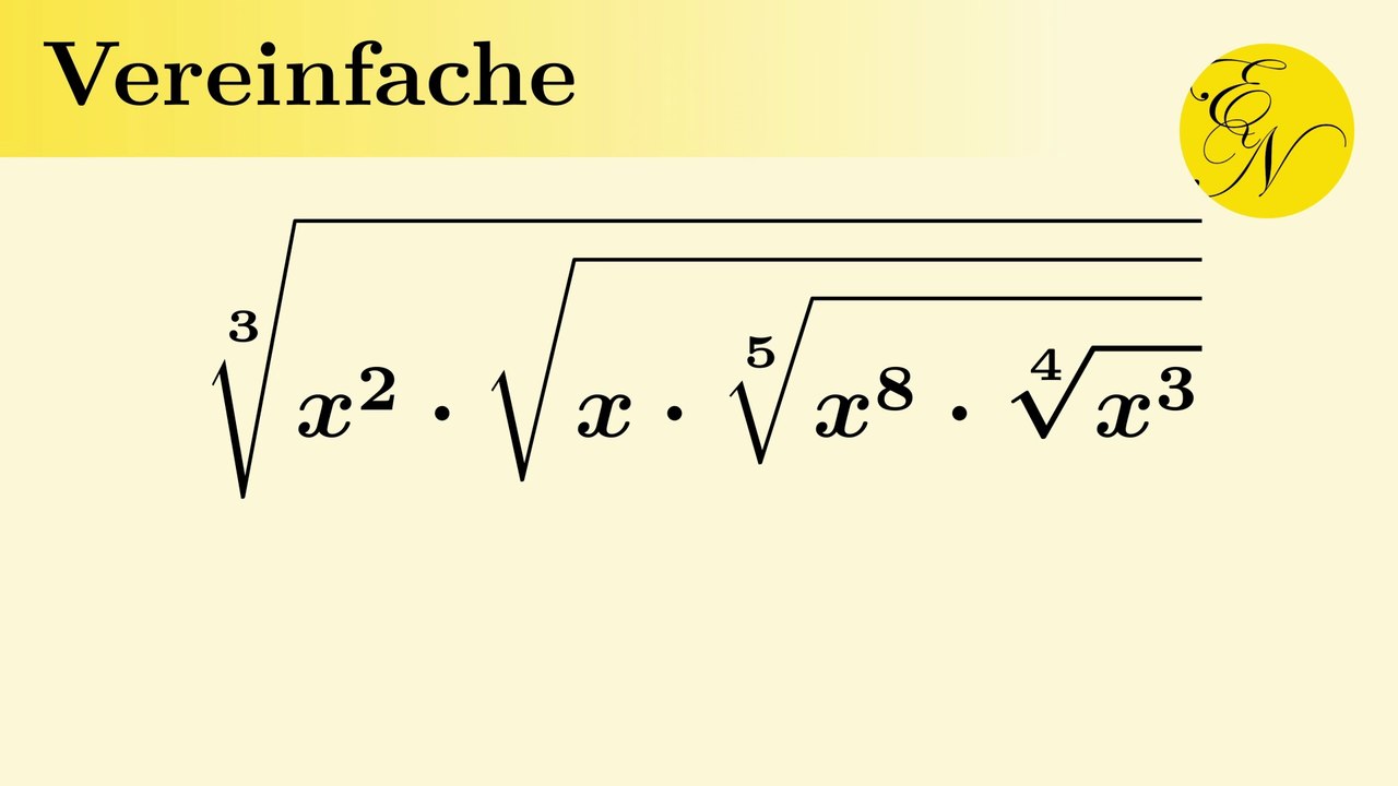 Mehrfach verschachtelte Wurzeln
