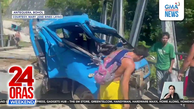 Pahinante, patay sa banggaan ng delivery van at truck; driver ng van, sugatan | 24 Oras Weekend