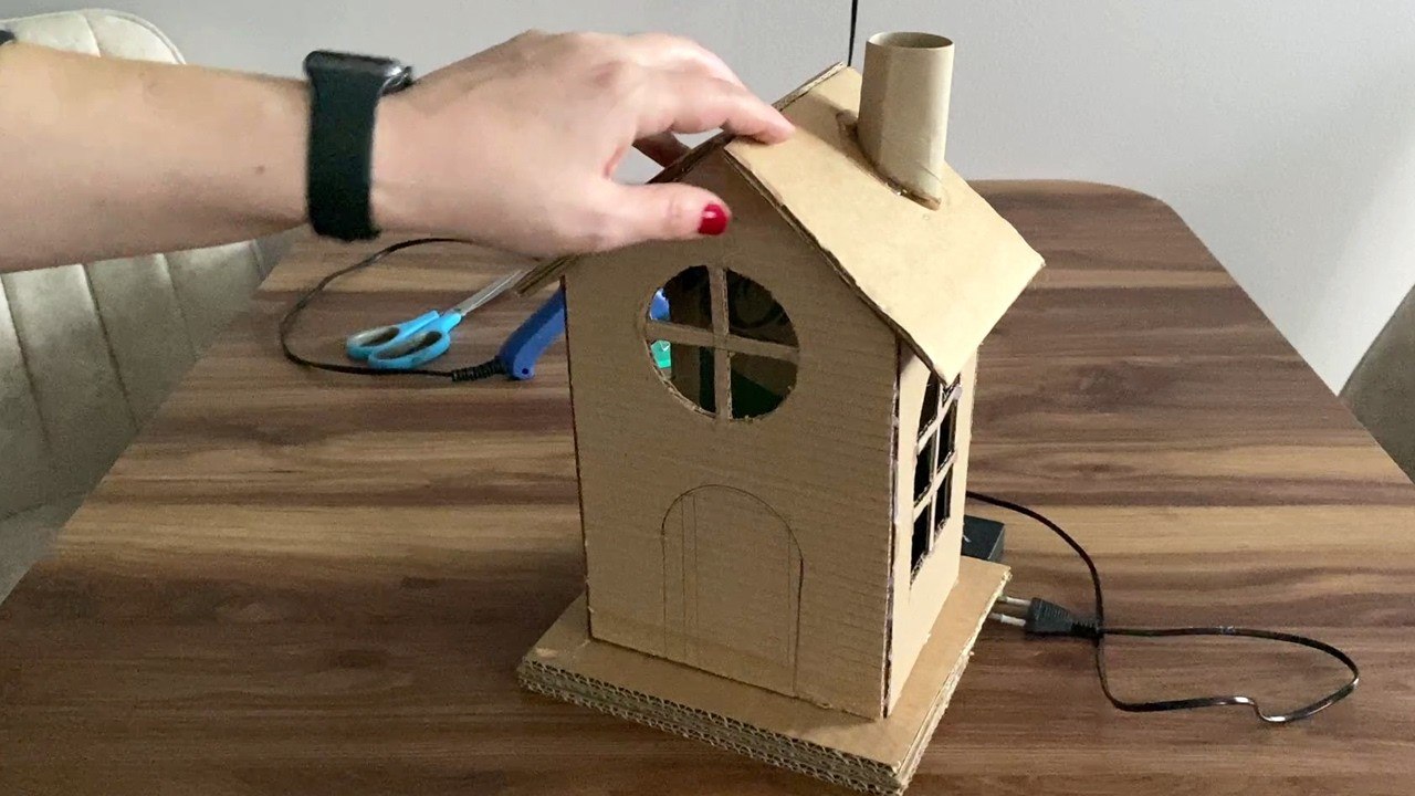 🏡 Air-Dry Clay & Cardboard Stone House 🙌 Easy DIY Craft