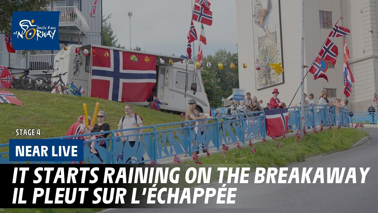 It starts raining on the breakaway - Stage 4 - Arctic Race of Norway 2025