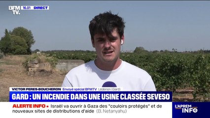 Un incendie en cours dans une usine de chlore classée Seveso dans le Gard, une partie de la population confinée