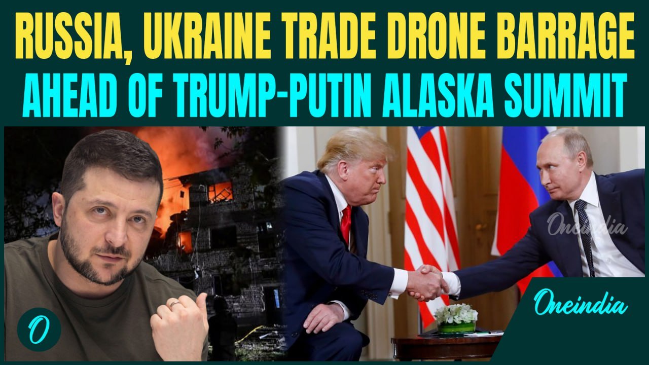 VIDEO: Russia-Ukraine UNLEASH Deadly Drone Attack On Each Other Ahead of Trump-Putin Alaska Meet