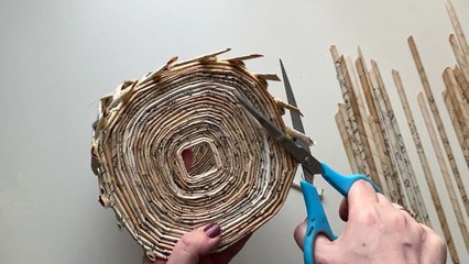Easy Recycled Paper Woven Basket | Simple DIY Idea