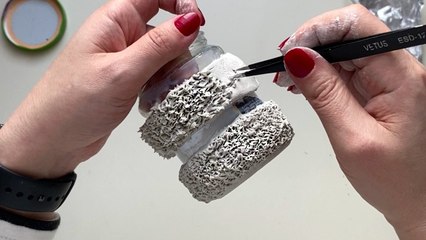 Upcycled Glass Jar with Clay: Sweet Kitchen Decor Idea