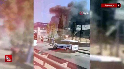 İstanbul'da sıfır araç bayisinde yangın