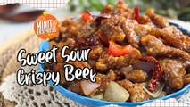 Resipi Sweet Sour Crispy Beef Ala Restoran, Memang Padu!