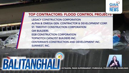 GMAIN Research - Sunwest, Inc. na nakakuha ng pinakamalaking halaga ng flood control projects, dati nang naugnay sa ilang kontrobersiya | Balitanghali