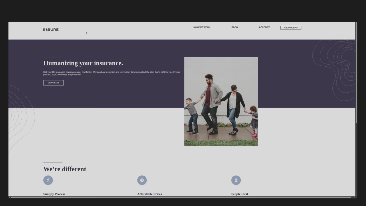 2025 Frontend mentor insure part 1 solution using web components