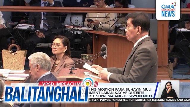 Sen. Lacson, maghahain ng mosyon para buhayin muli ang articles of impeachment laban kay VPSD kapag binaligtad ng SC ang desisyon nito | Balitanghali
