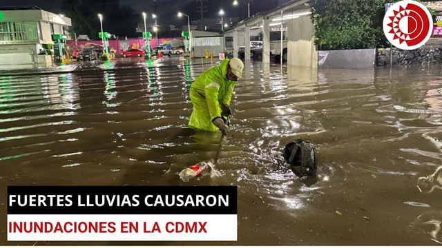 Fuertes lluvias generan afectaciones en distintas vialidades de CDMX; activo Operativo Tlaloque