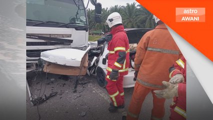 Empat maut dalam nahas kereta dan treler