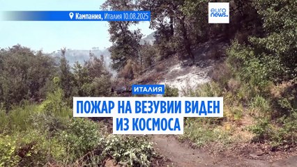 Пожар в национальном парке Везувия виден из космоса