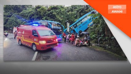 6 cedera dalam bas kilang terbabas di Paya Terubong