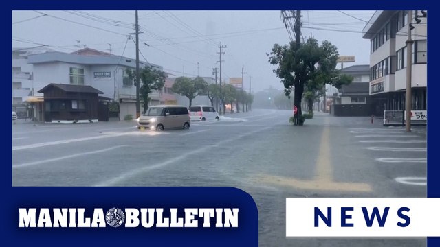 Heavy rains in southern Japan cause flooding and mudslides, leaving several people missing