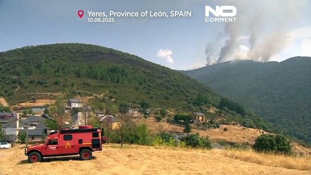 Venti e caldo intensificano gli incendi nella provincia di León in Spagna