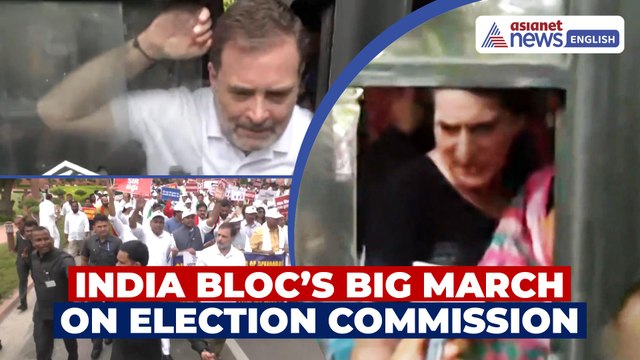 INDIA Bloc MPs March To EC Office Over ‘Vote Chori’ Row