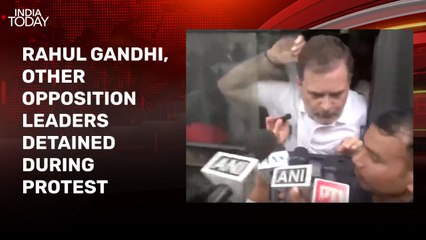 Rahul Gandhi, several others detained during protest march to Election Commission