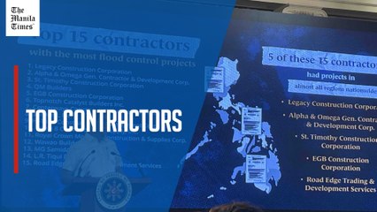 Marcos bares list of top contractors