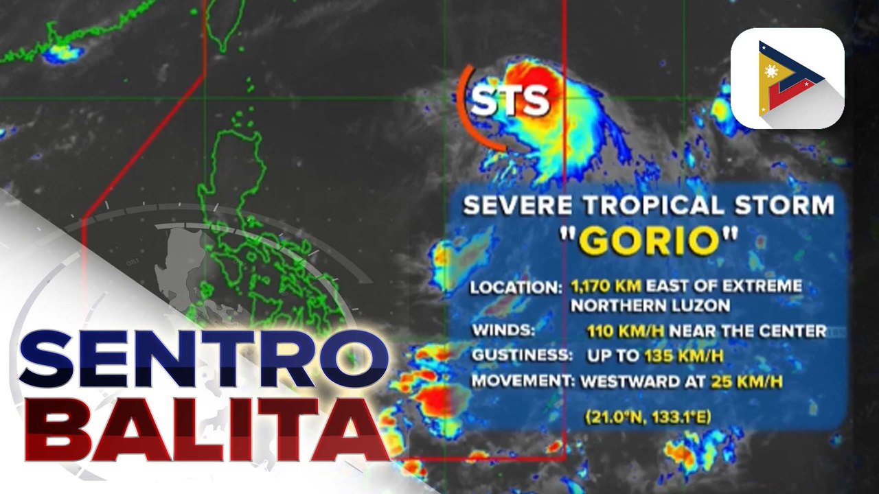 Bagyong #GorioPH, posibleng lumakas at maging typhoon sa susunod na mga oras ayon sa PAGASA